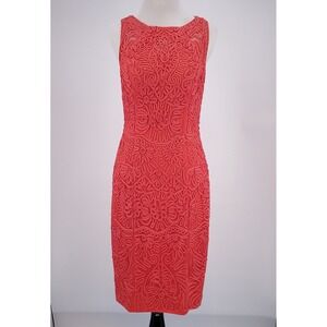 Sue Wong Nocturne Womens Sheath Dress Size 4 Embroidered Sleeveless Form Fitting
